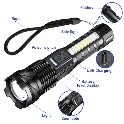 Led torch rechargeable - led,