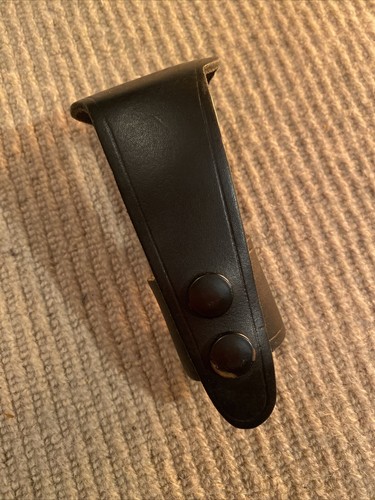 Police black leather - leather, torch