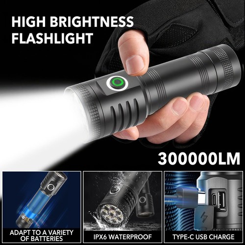 300000lm usb rechargeable led - 300000lm,