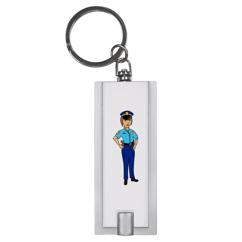 Police woman led - woman', keyring