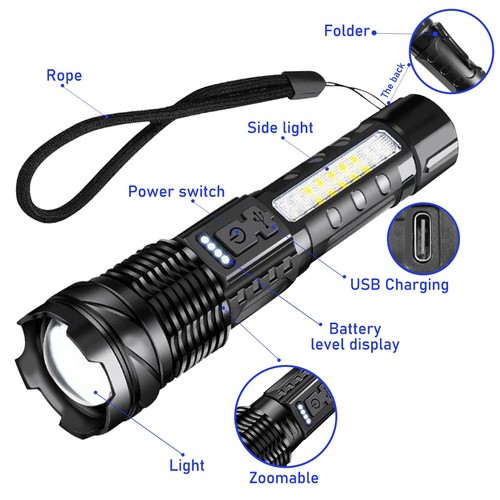 Led torch rechargeable - led,